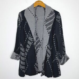 Yushi‎ Cardigan Black/Grey Small